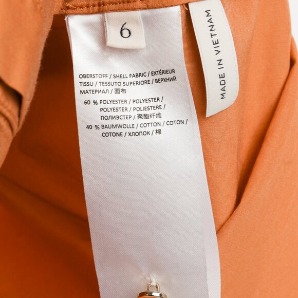 Dorothee Schumacher Spring 2019 Orange Taffeta Oversized Button-Up Shirt - Picture 9 of 10